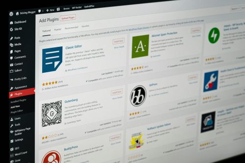 Photo of the backend of a WordPress website maintenance package that is assessing plugins and necessary website updates.